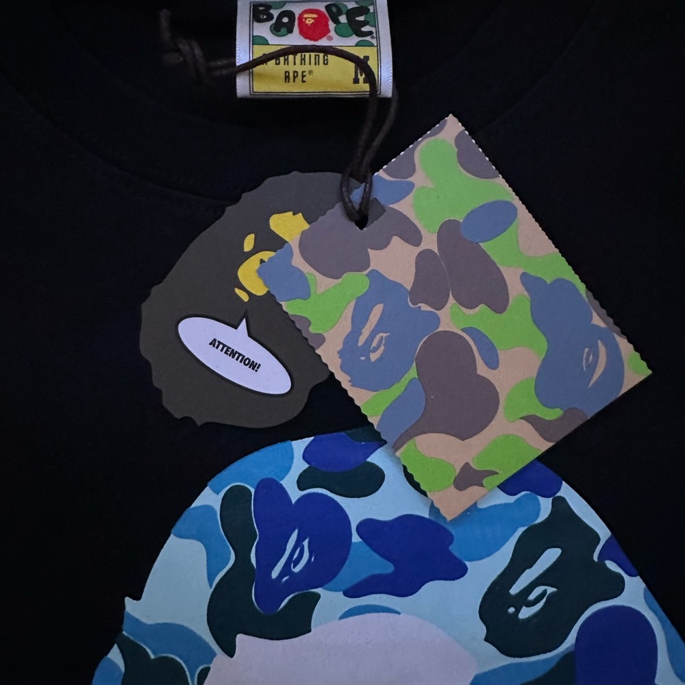 A Bathing Ape Black and Blue Graphic T-Shirt - Picture 4 of 8